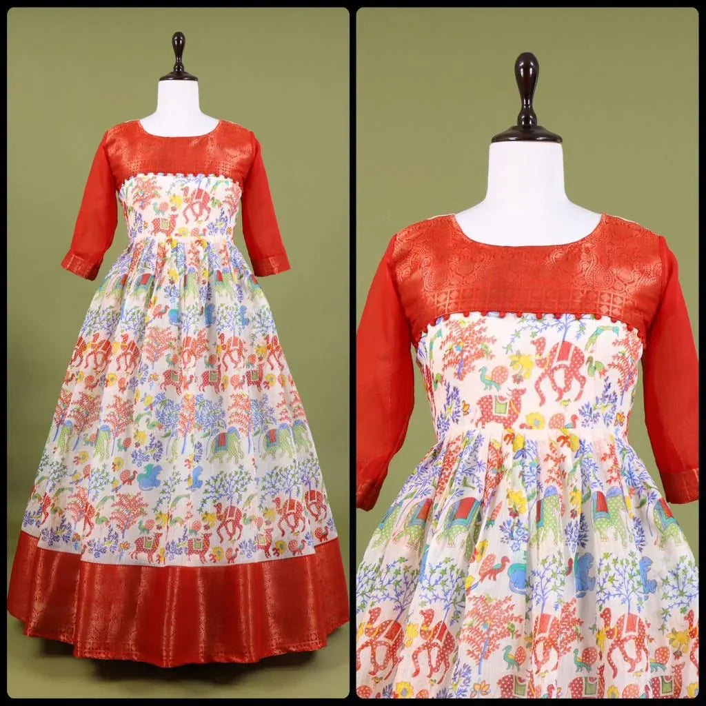 Trendy Kalamkari South Gown Anant Tex Exports Private Limited