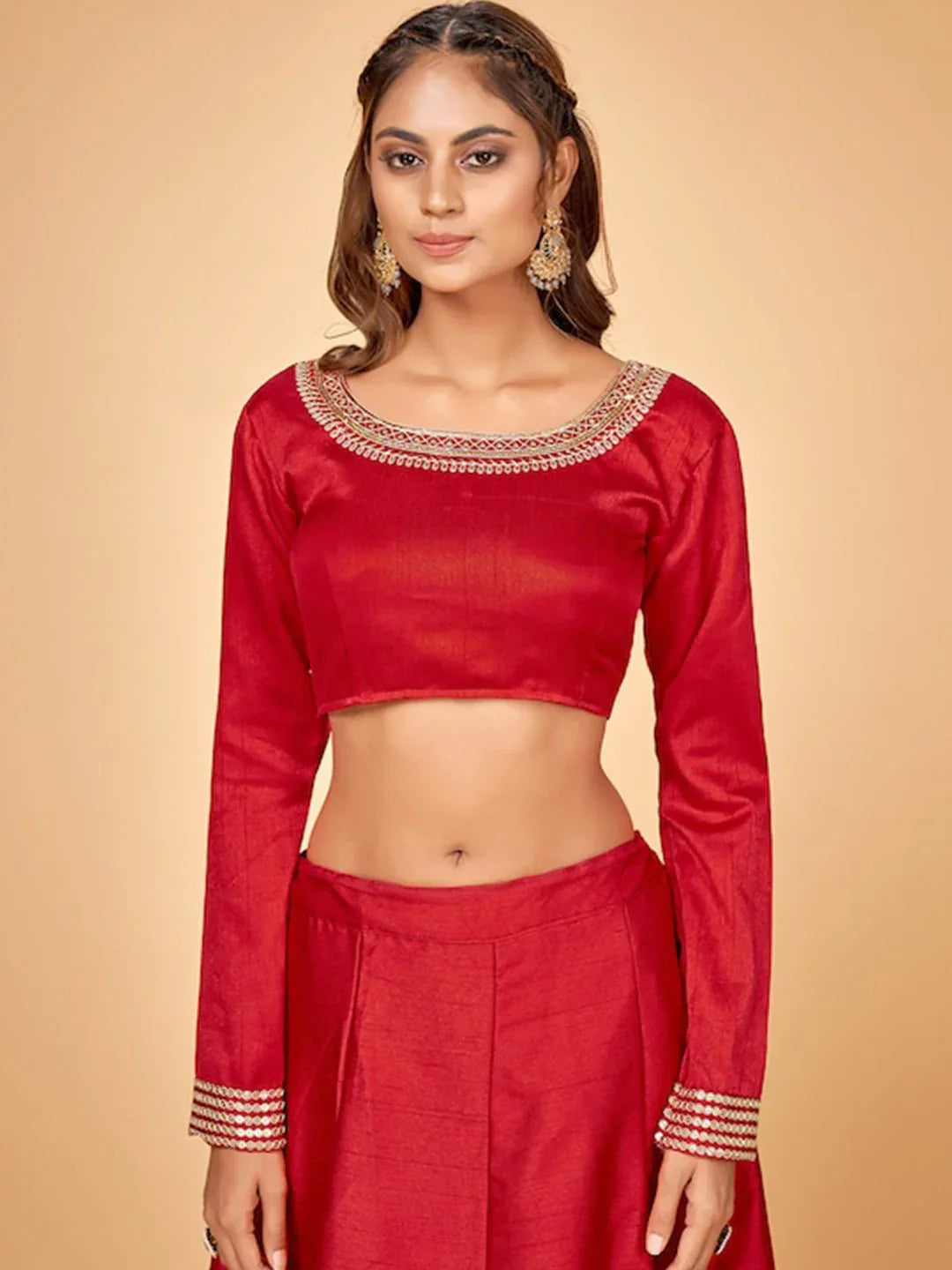 Designer Sequins Red Lehenga D.no -122 Anant Tex Exports Private Limited