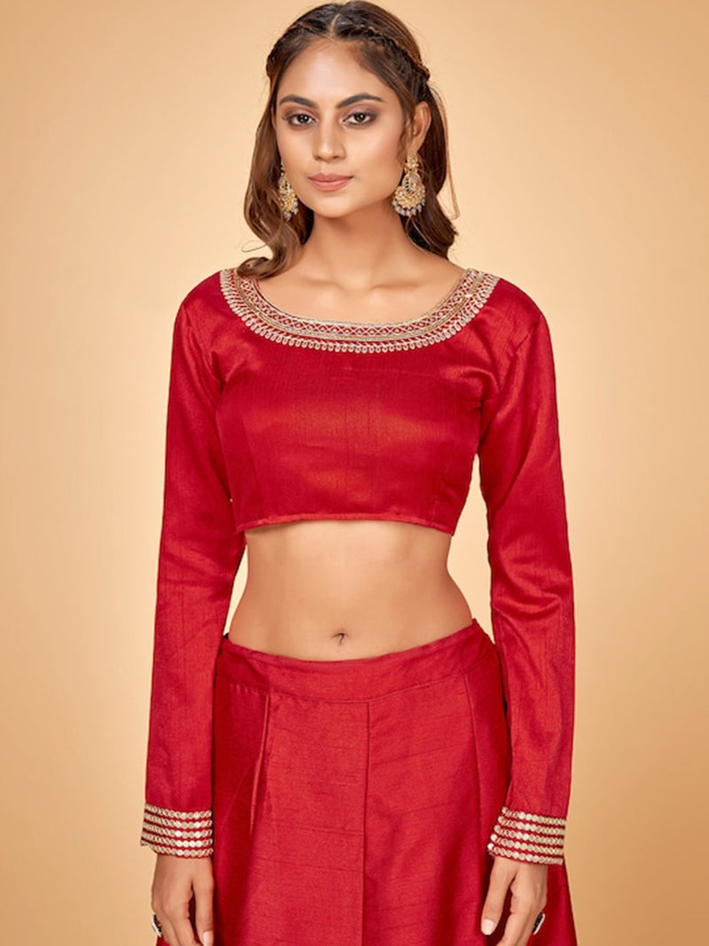 Designer Sequins Red Lehenga D.no -122 Anant Tex Exports Private Limited