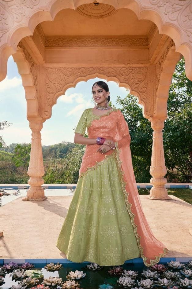 NAKKASHI KASAK DESIGNER LEHENGA D.NO - 4217 Anant Tex Exports Private Limited