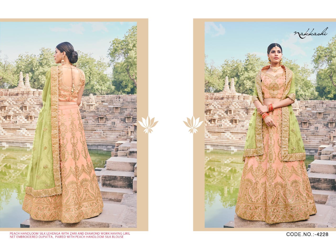 NAKKASHI KASAK DESIGNER LEHENGA D.NO - 4228 Anant Tex Exports Private Limited