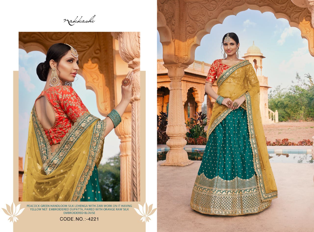 NAKKASHI KASAK DESIGNER LEHENGA D.NO - 4221 Anant Tex Exports Private Limited