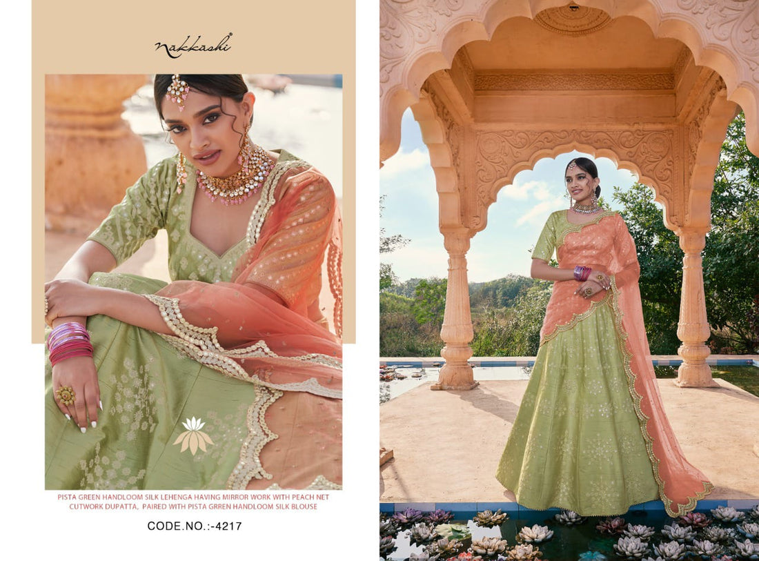 NAKKASHI KASAK DESIGNER LEHENGA D.NO - 4217 Anant Tex Exports Private Limited
