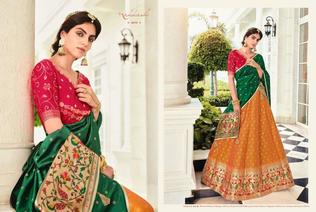 Nakkashi Designer Banarasi Lehenga Series 4270 To 4278 Anant Tex Exports Private Limited