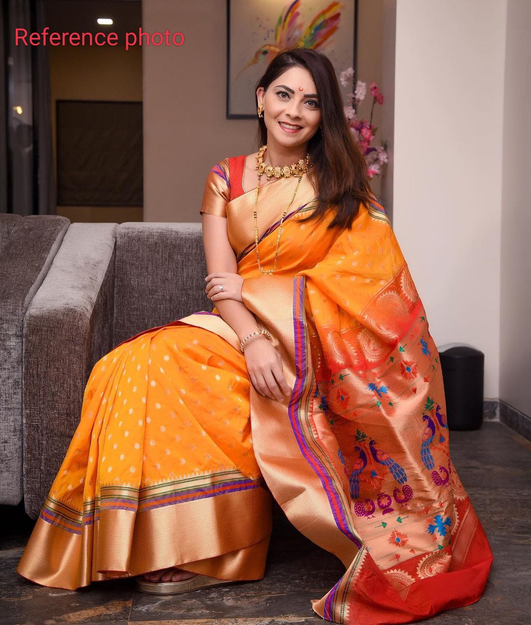 Sonali Paithani Pure Silk Handloom Saree Anant Tex Exports Private Limited