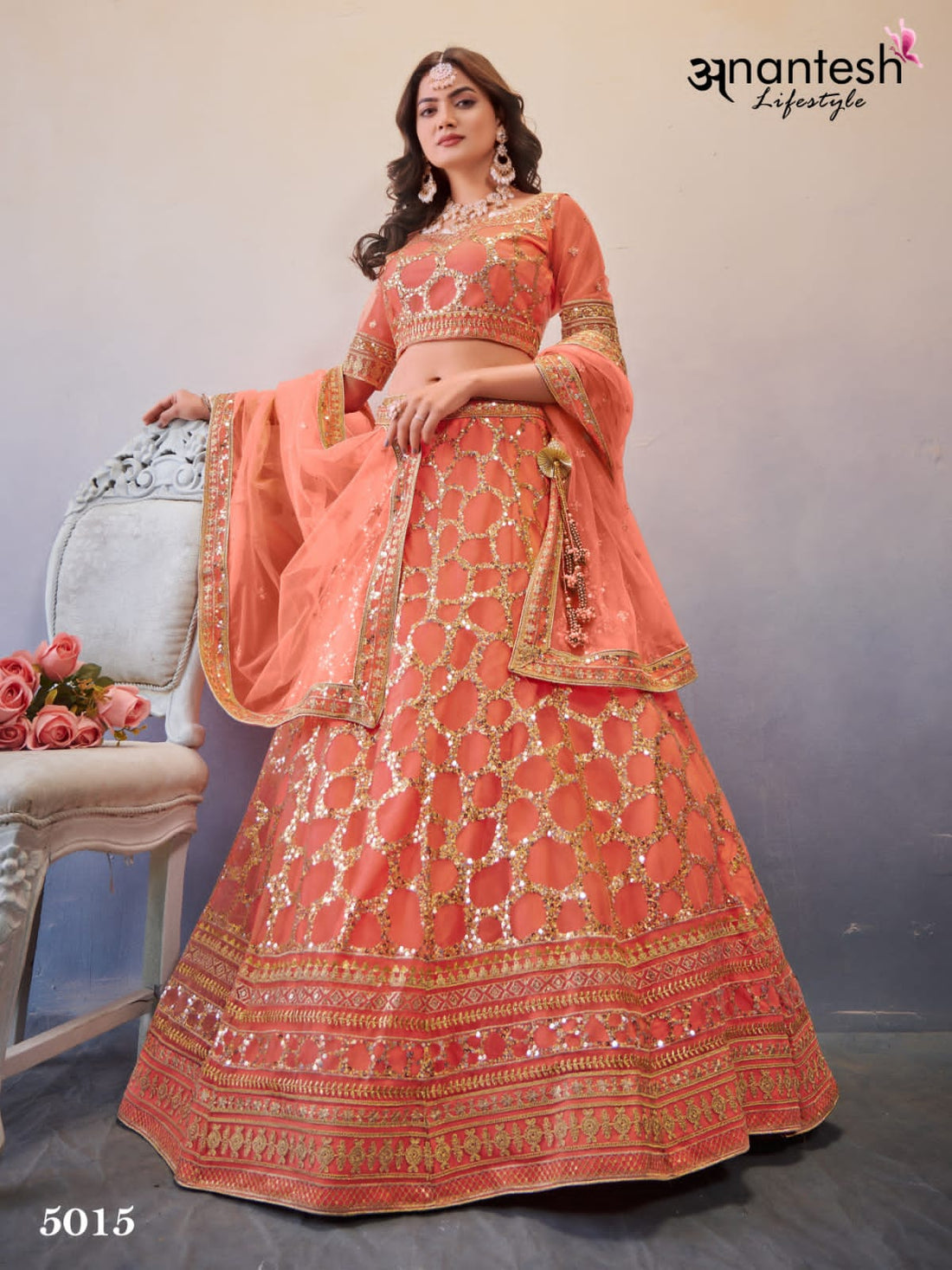 ANANTESH LIFESTYLE OCCASIONS VOL 4 PREMIUM OCCASION WEAR LEHENGA CHOLI D.NO 5014 Anant Tex Exports Private Limited