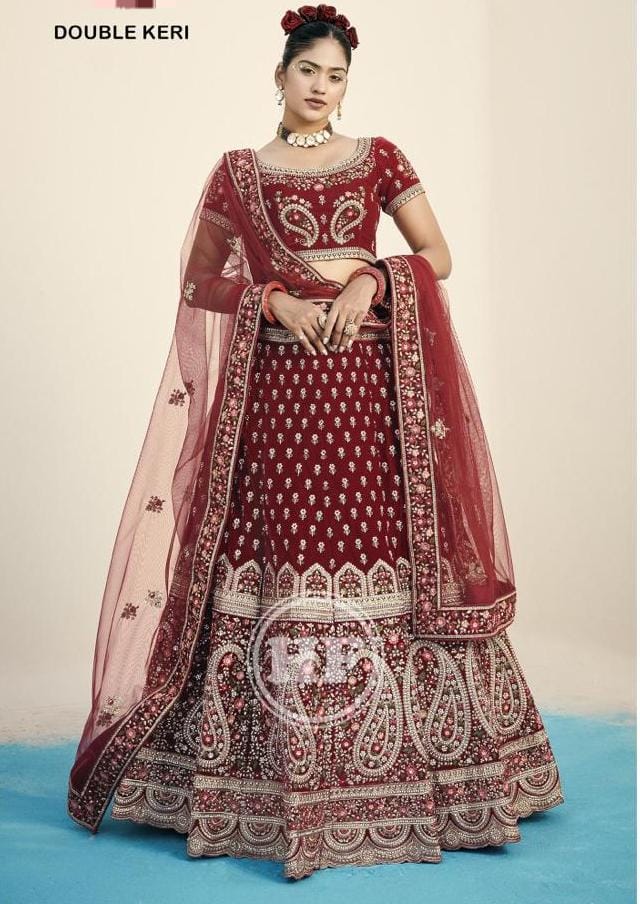 Double Keri Designer Bridal Lehenga Anant Tex Exports Private Limited