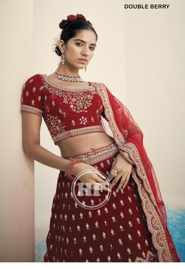 Double Keri Designer Bridal Lehenga Anant Tex Exports Private Limited