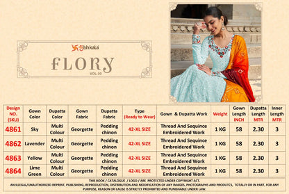 SHUBHKALA FLORY VOL. 30 EXCLUSIVE GOWN Anant Tex Exports Private Limited