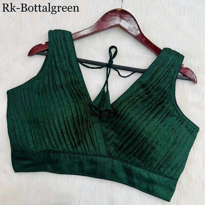 PLEATED DESINGER COBRA SILK BLOUSE Anant Tex Exports Private Limited
