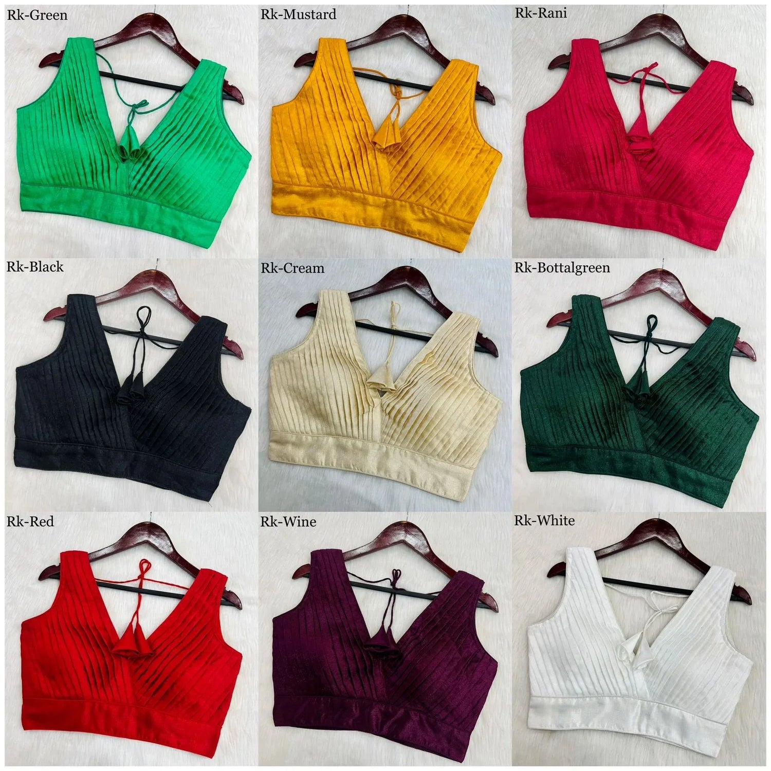 PLEATED DESINGER COBRA SILK BLOUSE Anant Tex Exports Private Limited
