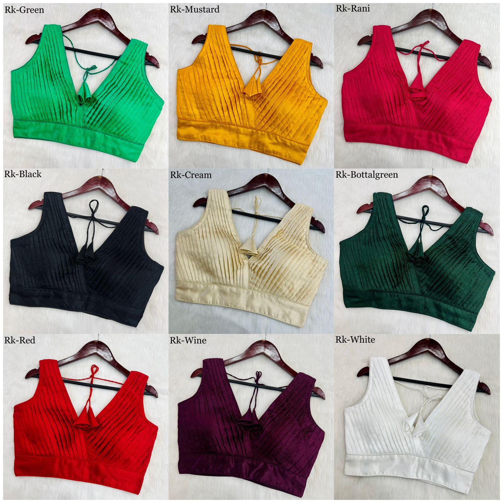 PLEATED DESINGER COBRA SILK BLOUSE Anant Tex Exports Private Limited