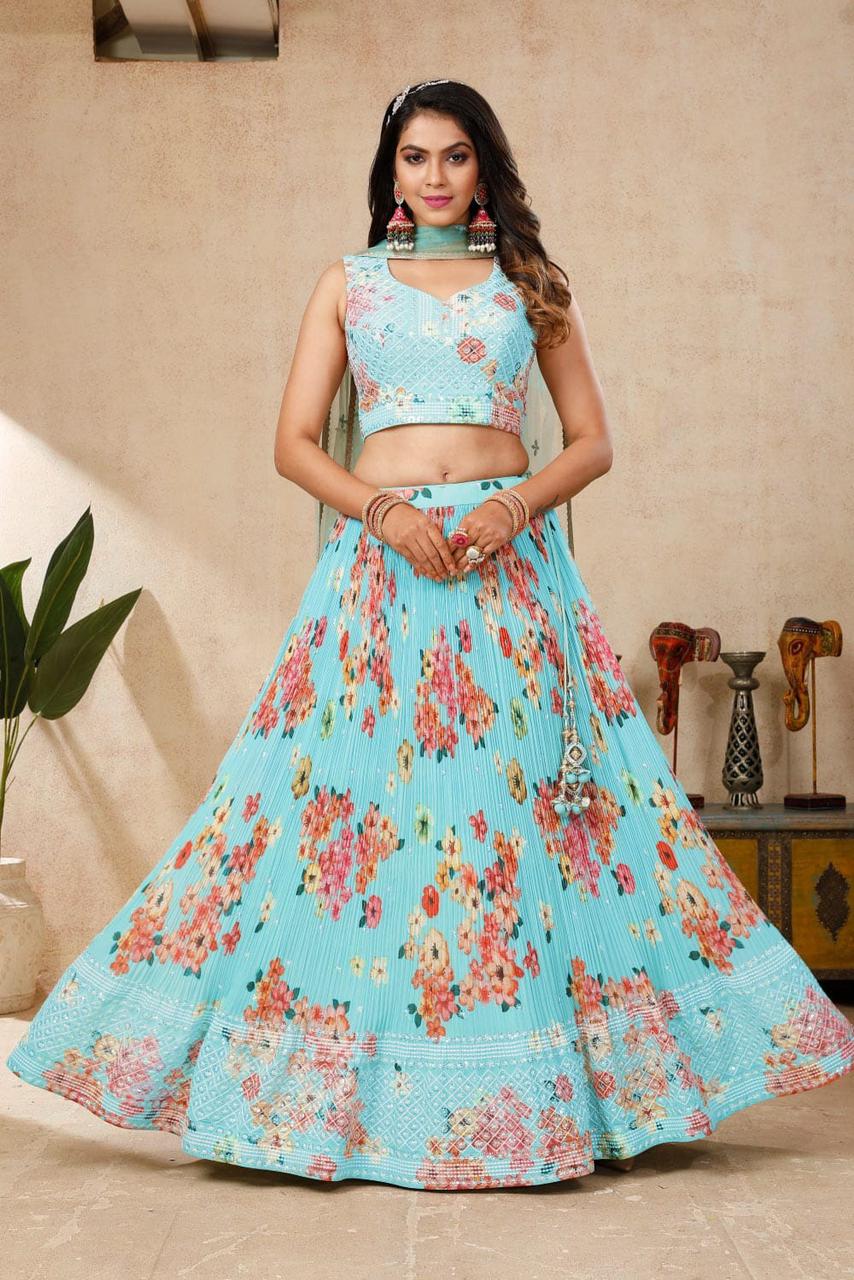 Trending Sequins Embroidered Kids & Adult Lehenga Anant Tex Exports Private Limited