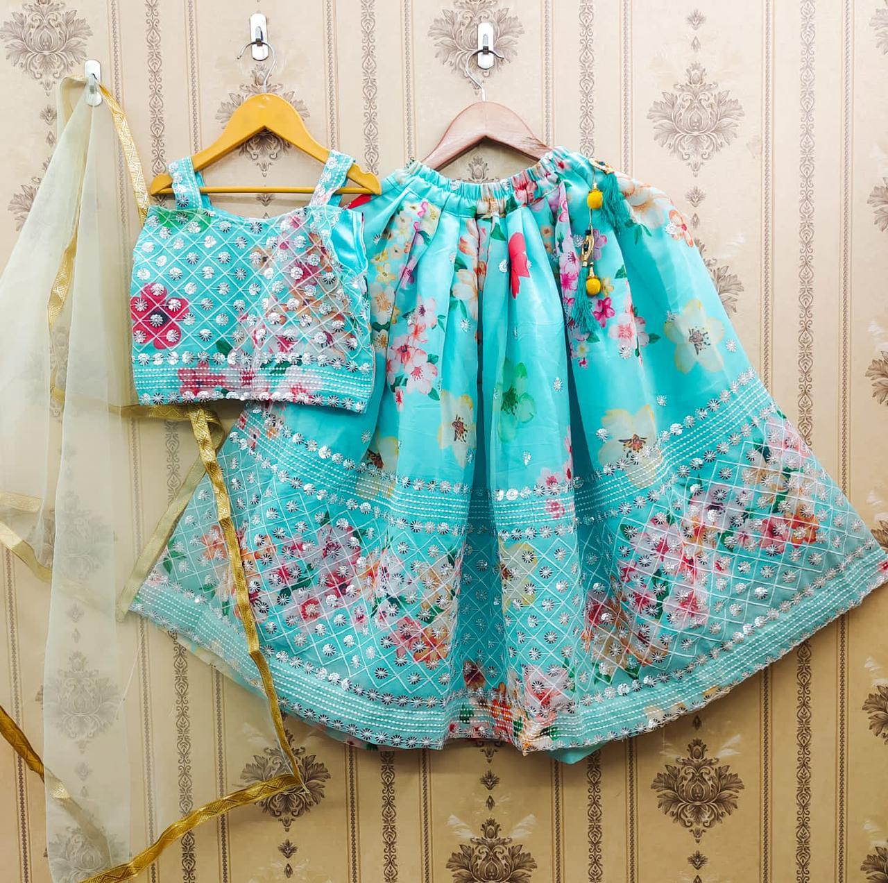 Trending Sequins Embroidered Kids &amp; Adult Lehenga Anant Tex Exports Private Limited