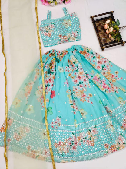 Trending Sequins Embroidered Kids &amp; Adult Lehenga Anant Tex Exports Private Limited