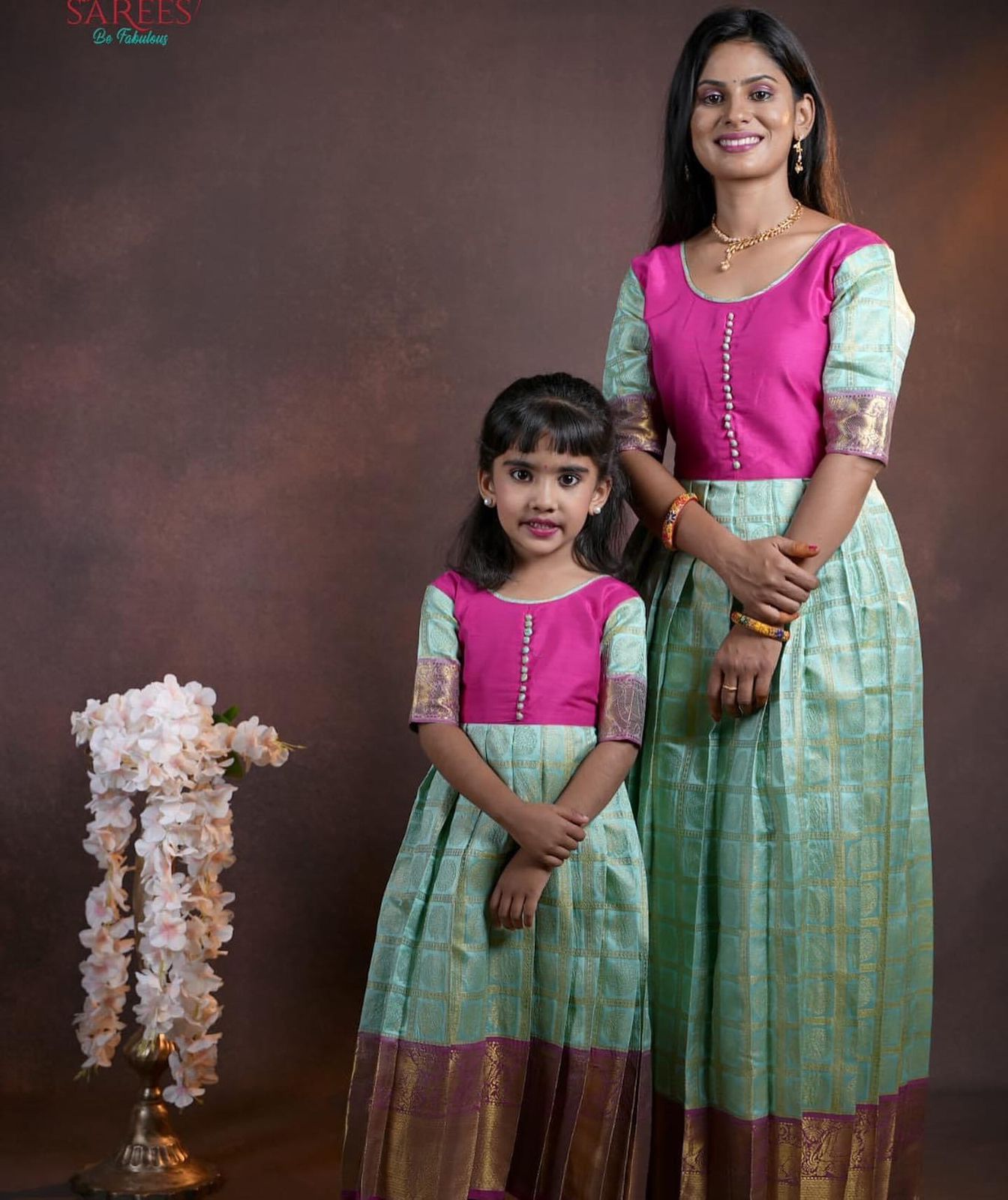 Silk Saree Mom Daughter Matching Outfits Online Saree Mother And
