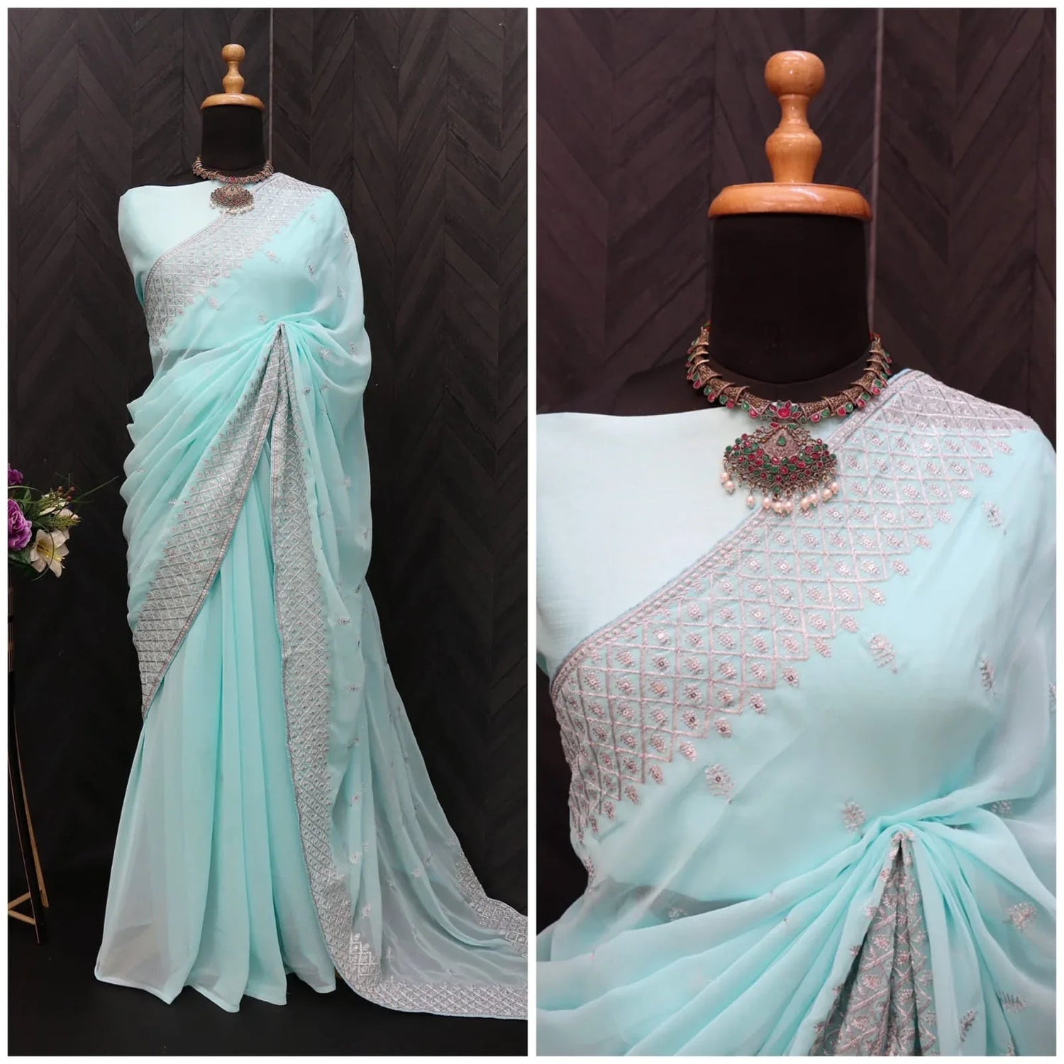 PARTY WEAR FANCY GEORGETTE SAREE Anant Tex Exports Private Limited