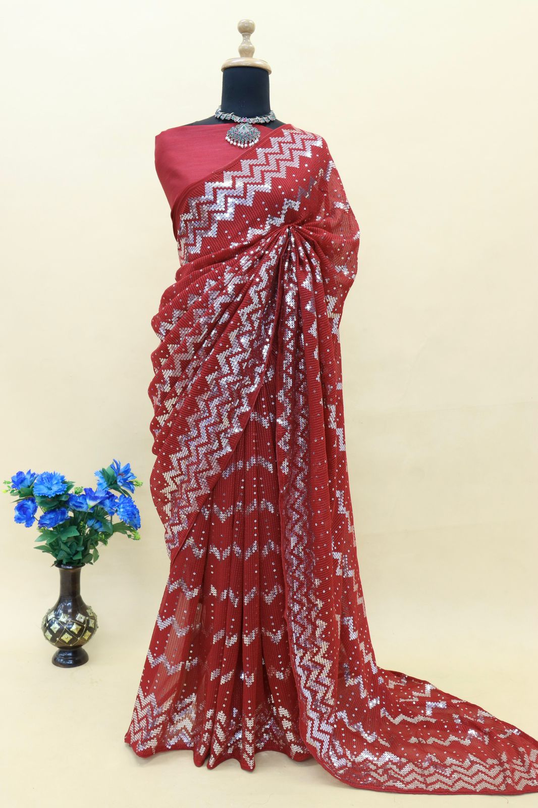 Avni Fancy Georgette Silk Saree Anant Tex Exports Private Limited