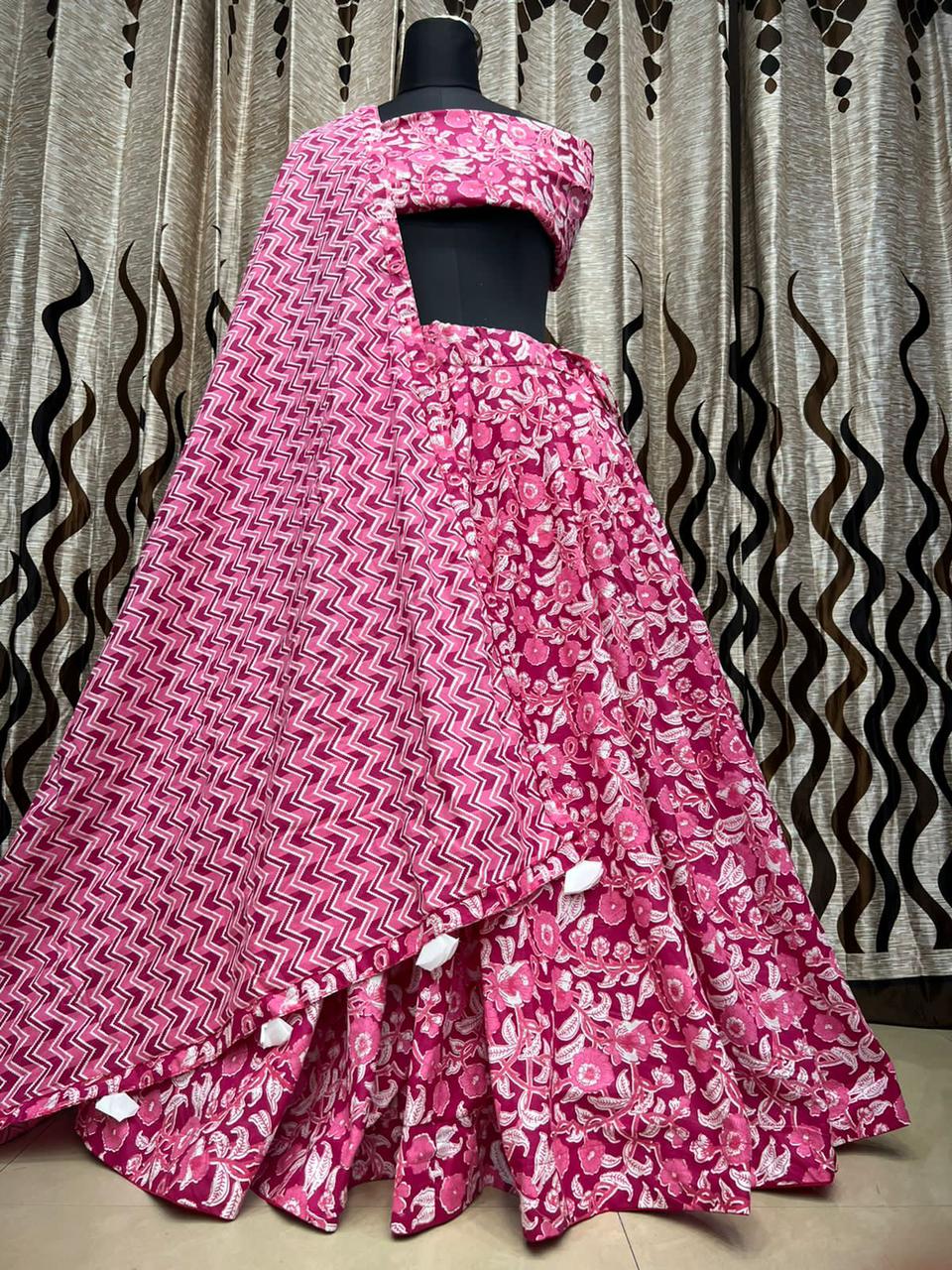 Designer Pure Cotton Print Lehenga Anant Tex Exports Private Limited