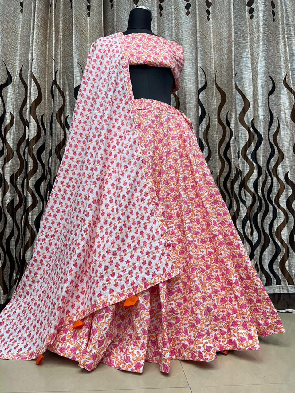 Designer Pure Cotton Print Lehenga Anant Tex Exports Private Limited