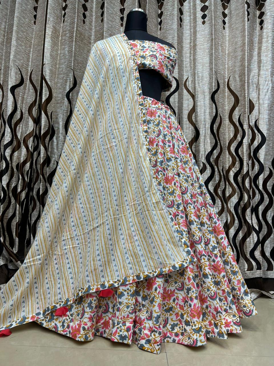 Designer Pure Cotton Print Lehenga Anant Tex Exports Private Limited