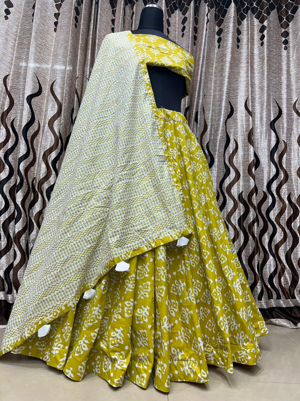 Designer Pure Cotton Print Lehenga Anant Tex Exports Private Limited