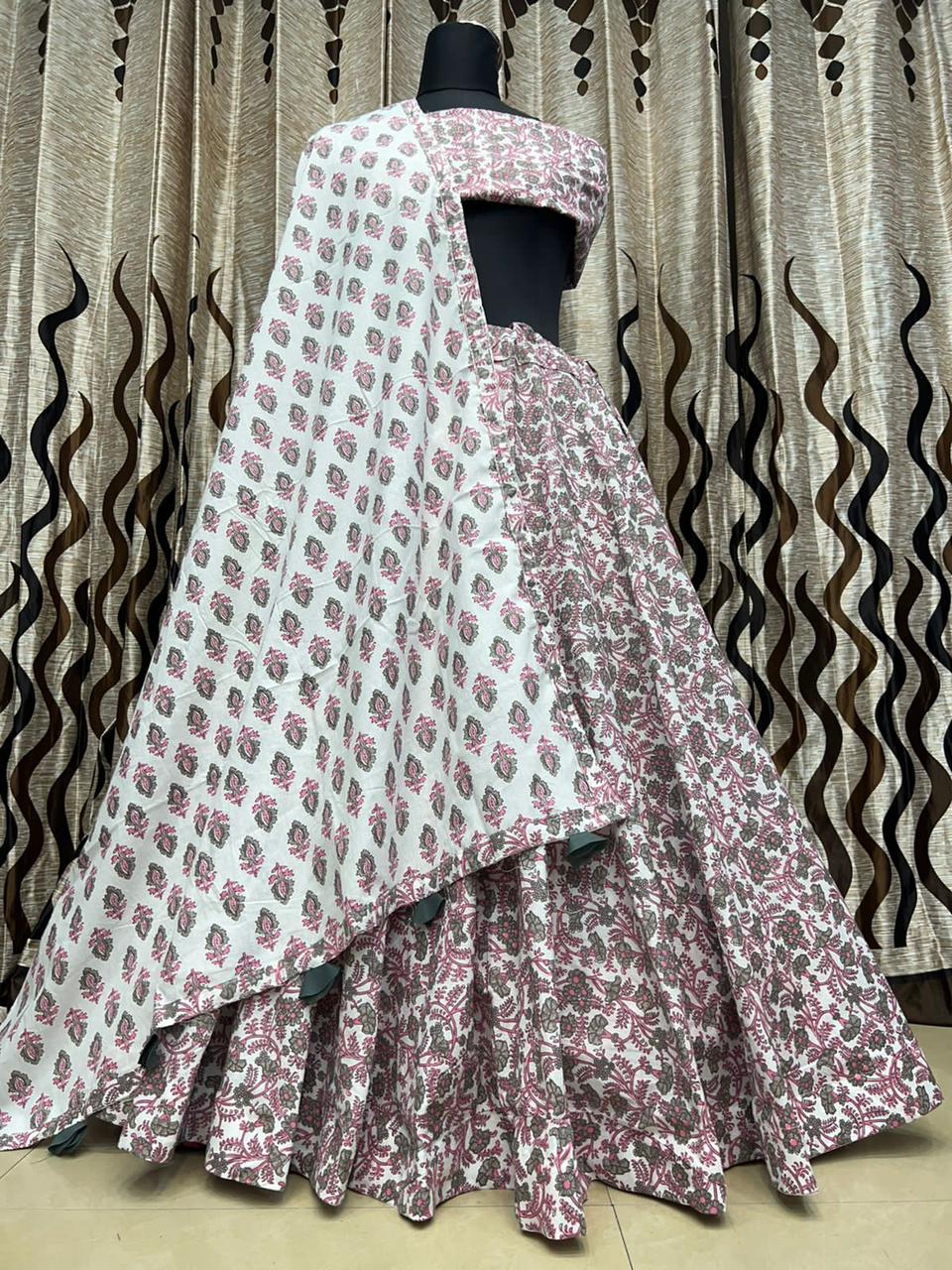 Designer Pure Cotton Print Lehenga Anant Tex Exports Private Limited