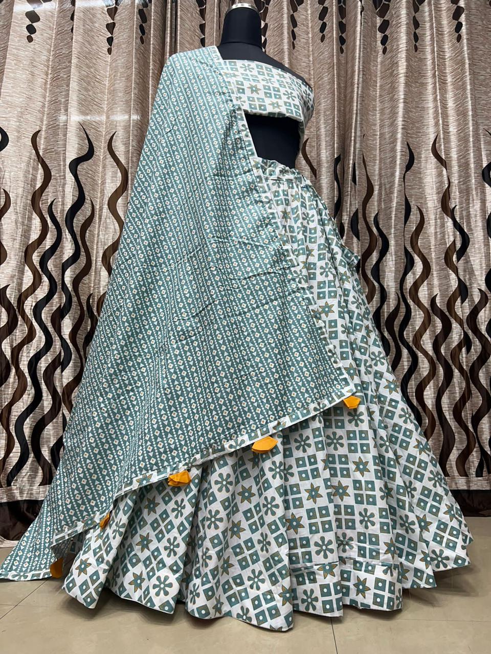Designer Pure Cotton Print Lehenga Anant Tex Exports Private Limited
