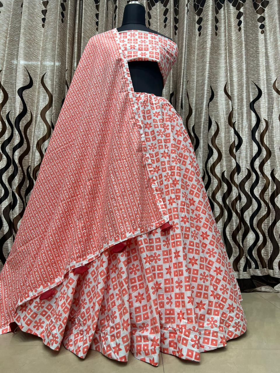 Designer Pure Cotton Print Lehenga Anant Tex Exports Private Limited