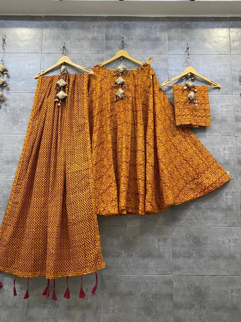 Designer Pure Cotton Print Lehenga Anant Tex Exports Private Limited