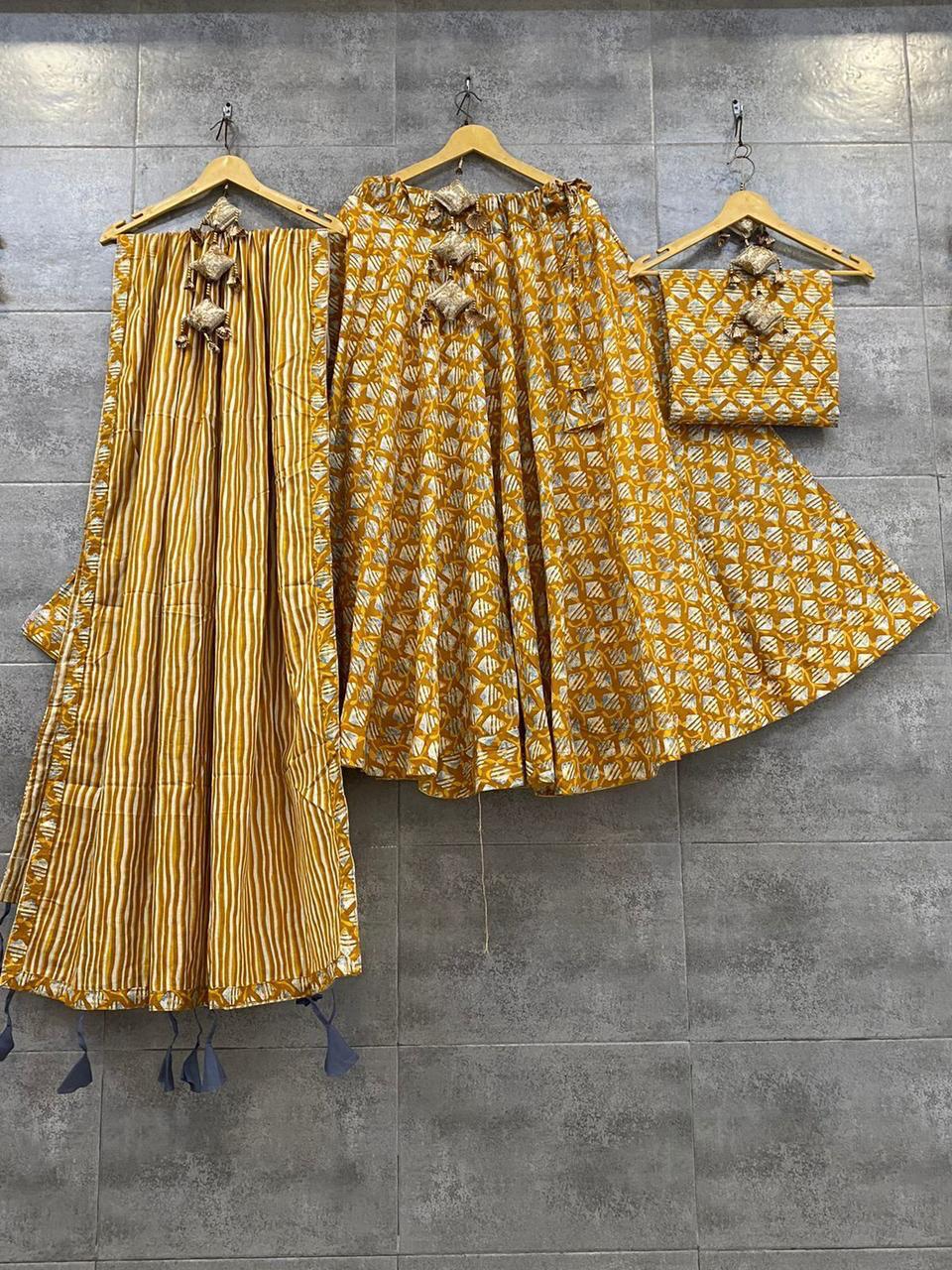 Designer Pure Cotton Print Lehenga Anant Tex Exports Private Limited