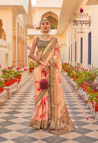 REWAA AAGAMAN CHIFFON SAREE Anant Tex Exports Private Limited