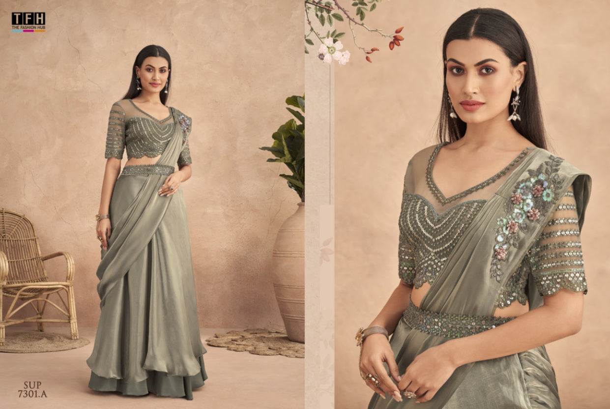TFH SUPER STAR HIT DESIGN 7301 SERIES FANCY SAREE Anant Tex Exports Private Limited
