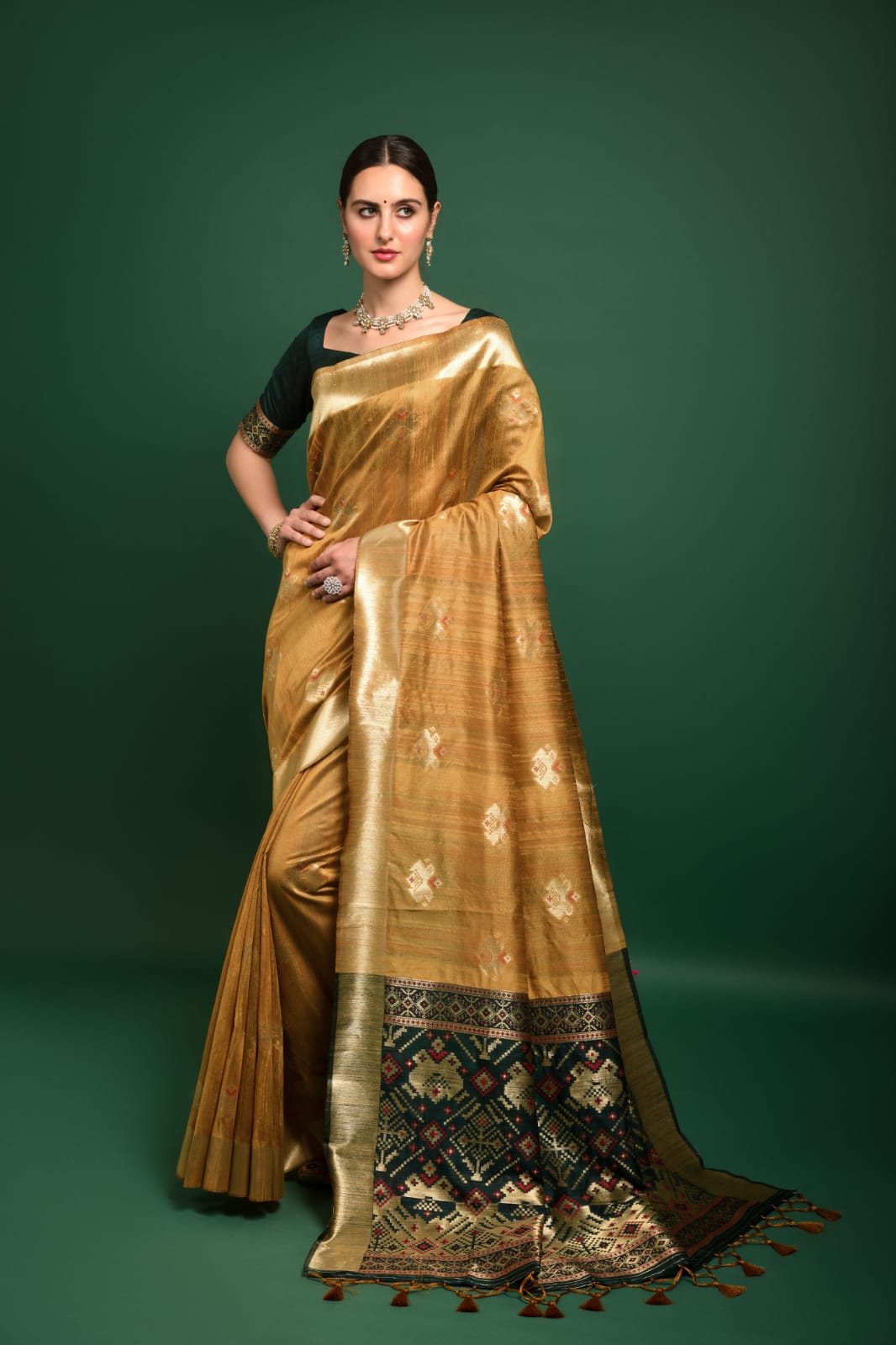 Party Wear Patola Weaving Saree Anant Tex Exports Private Limited