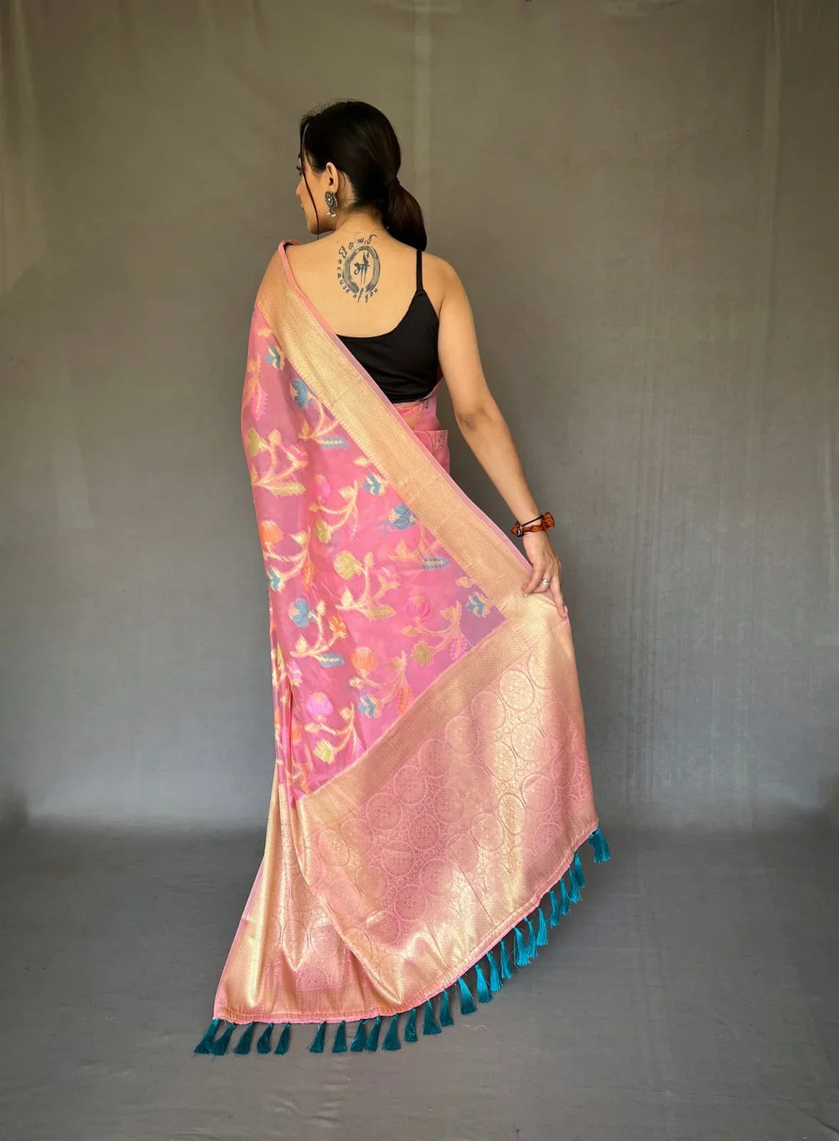 FANCY BARFI PURE ORGANZA TISSUE SILK SAREE Anant Tex Exports Private Limited