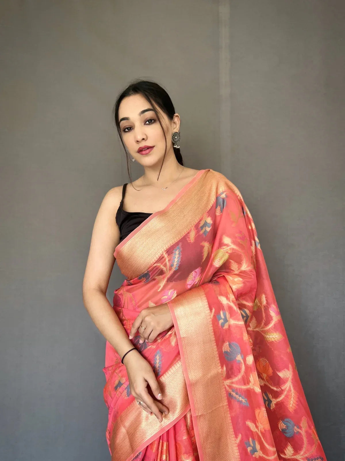 FANCY BARFI PURE ORGANZA TISSUE SILK SAREE Anant Tex Exports Private Limited