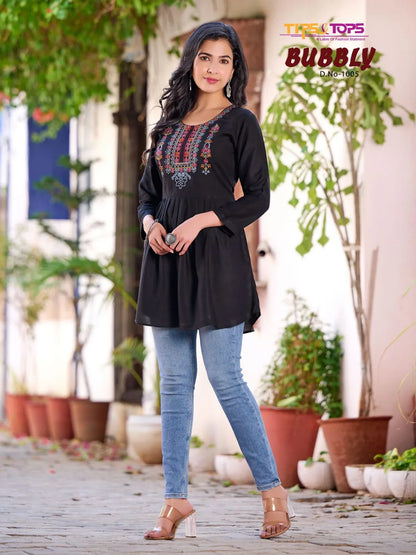 Tips &amp; Tops Bubbly Vol 10 Fancy Western Kurti Anant Tex Exports Private Limited