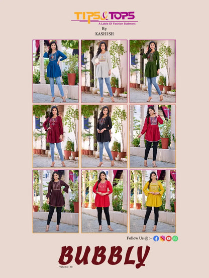 Tips &amp; Tops Bubbly Vol 10 Fancy Western Kurti Anant Tex Exports Private Limited