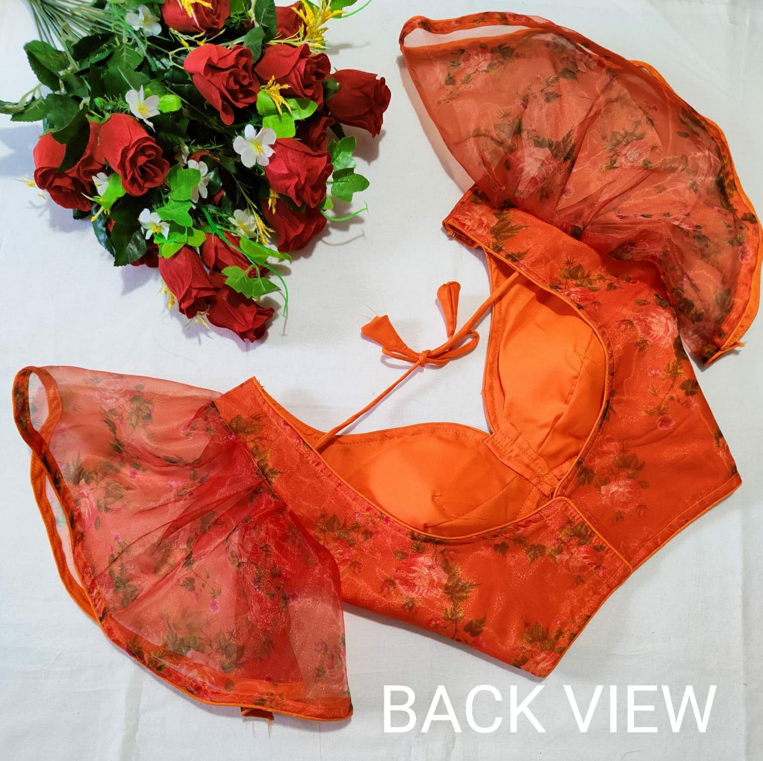 Party Wear Orgenza Blouse Anantexports