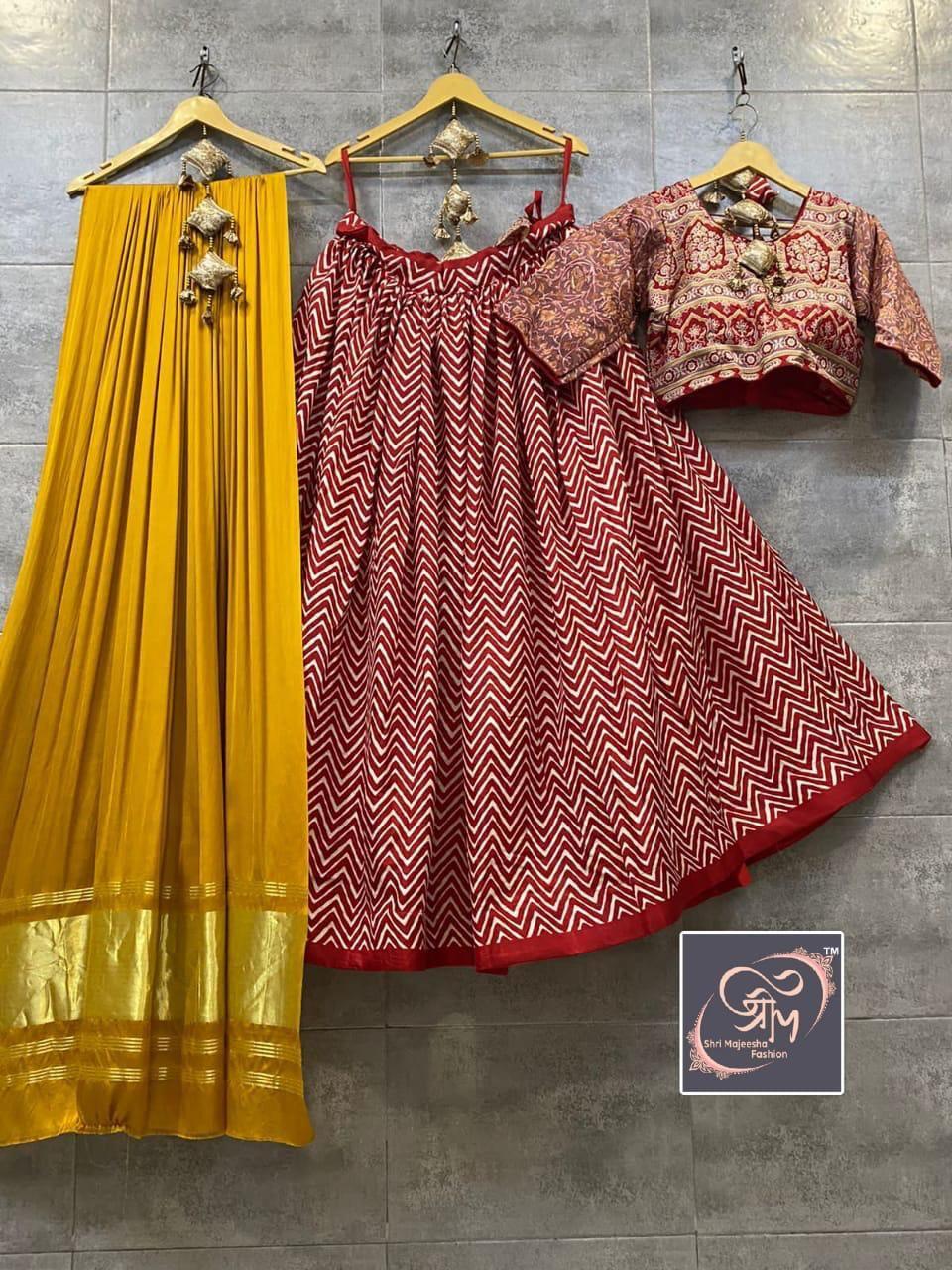 Party wear Pasmina Lehriya Lehenga Anantexports