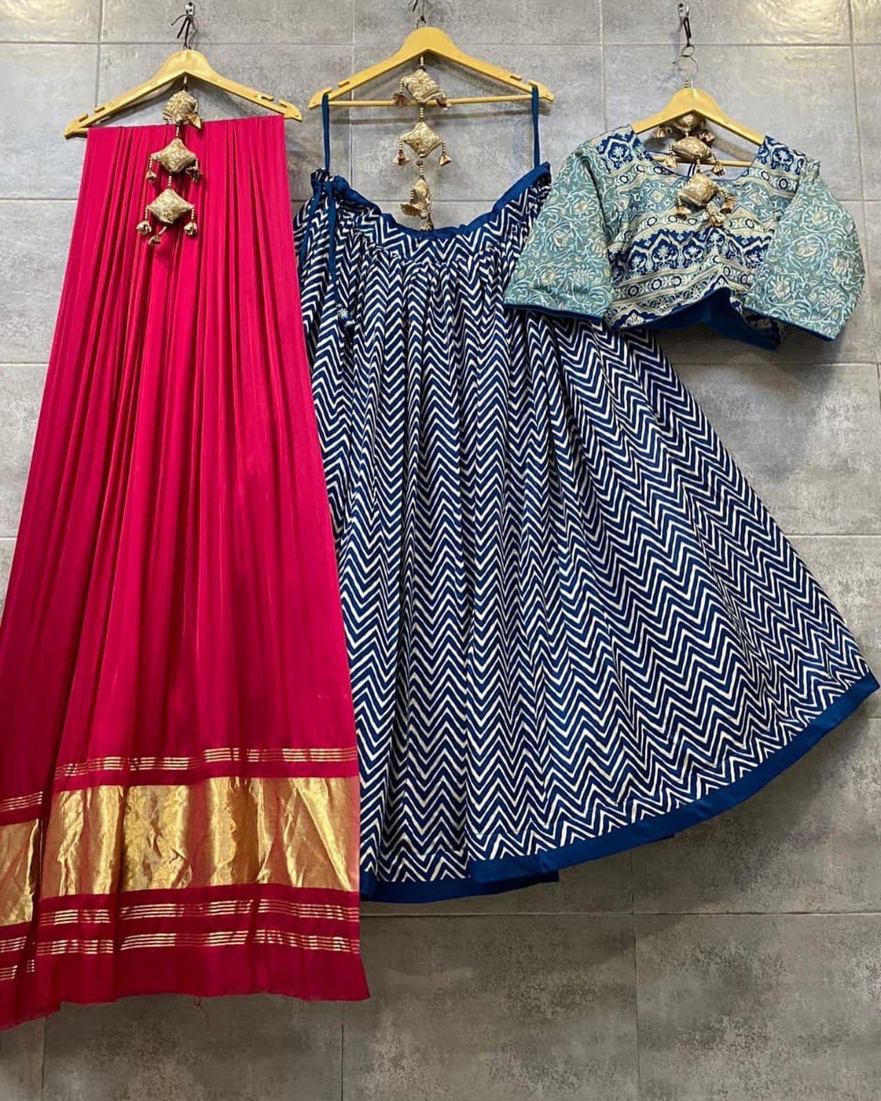 Party wear Pasmina Lehriya Lehenga Anantexports