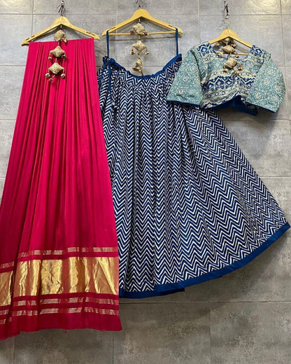 Party wear Pasmina Lehriya Lehenga Anantexports