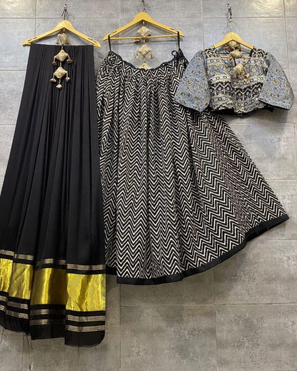 Party wear Pasmina Lehriya Lehenga Anantexports