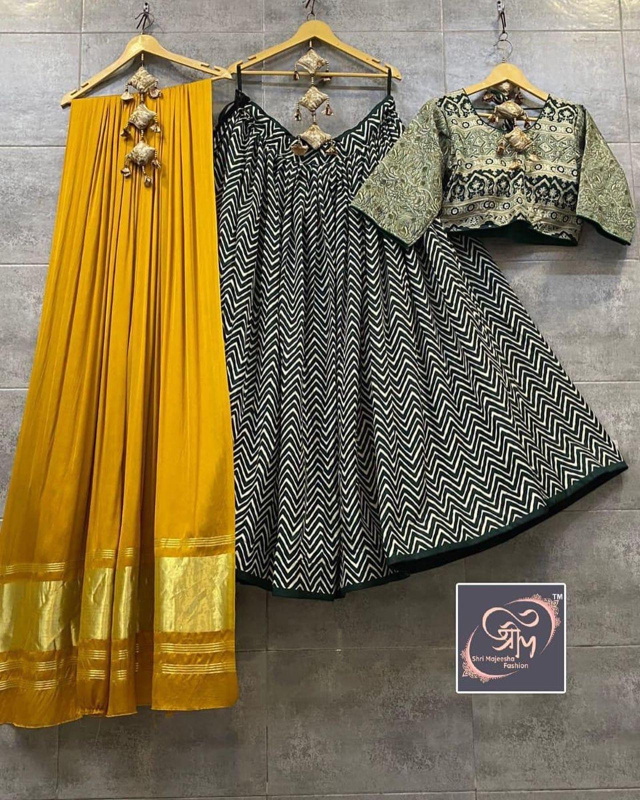 Party wear Pasmina Lehriya Lehenga Anantexports