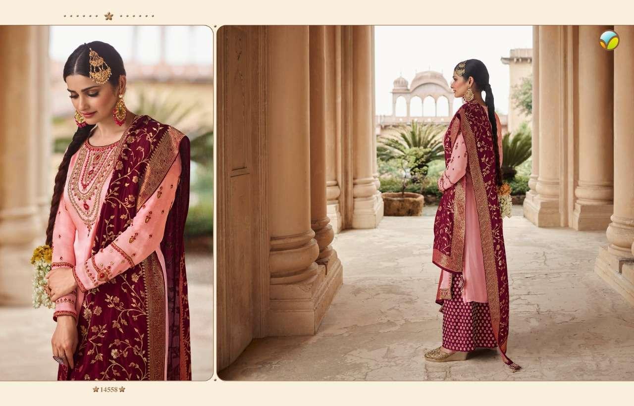 KASEESH BENCHMARK VOL-2 BY VINAY FASHION 14551 TO 14558 SERIES BEAUTIFUL STYLISH FULL STITCHED SUITS 