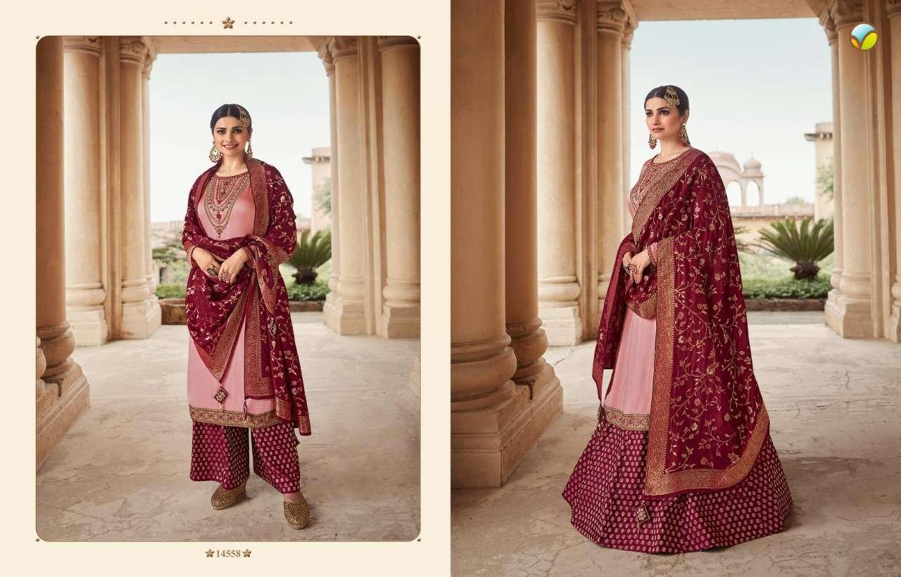 KASEESH BENCHMARK VOL-2 BY VINAY FASHION 14551 TO 14558 SERIES BEAUTIFUL STYLISH FULL STITCHED SUITS 