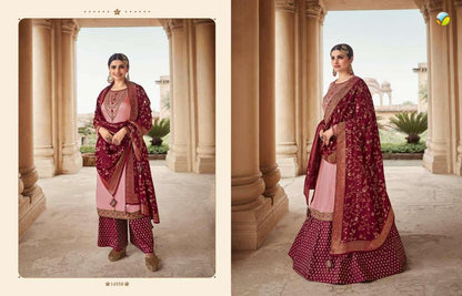 KASEESH BENCHMARK VOL-2 BY VINAY FASHION 14551 TO 14558 SERIES BEAUTIFUL STYLISH FULL STITCHED SUITS 