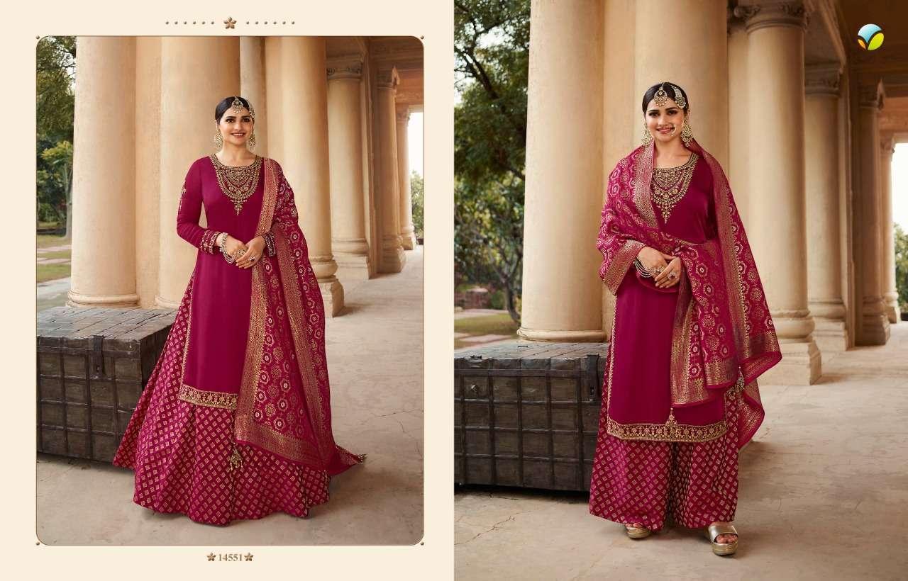 KASEESH BENCHMARK VOL-2 BY VINAY FASHION 14551 TO 14558 SERIES BEAUTIFUL STYLISH FULL STITCHED SUITS 